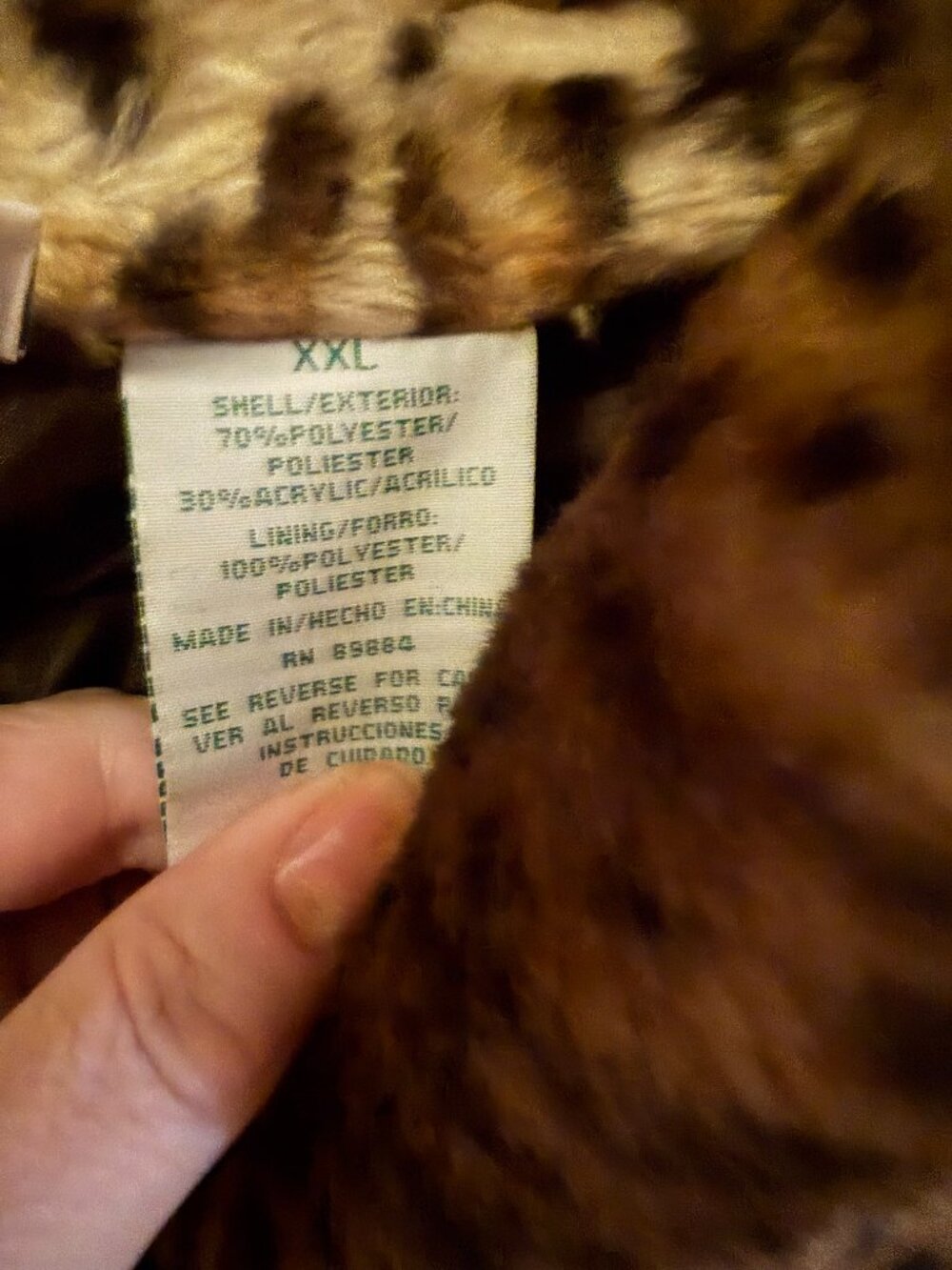 Rain Forest Cafe Cheetah Print Jacket W XXL - Picture 3 of 4
